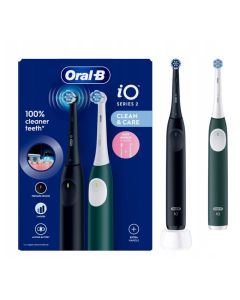 Oral-B iO Series 2 Duo El-tandbørste - Sort/Grøn
