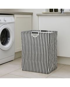 Vasketøjskurv i canvas m. håndtag