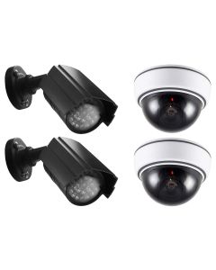 Alecto Dummy overvågningskamera, sæt med 2 udendørs og 2 indendørs kameraer