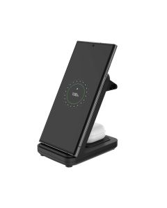 Fixed 2-i-1 Universal trådløs ladestation - sort