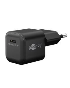 Goobay USB-C PD GaN hurtigoplader Nano 20W - Sort