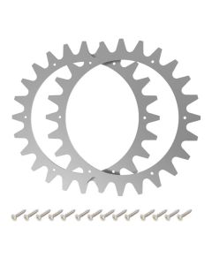 Metal terrænhjul til McCulloch R600/R800 robotplæneklipper - 2 stk.