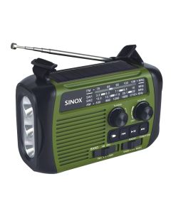 Nødradio - Håndsving/solcelle/lygte/powerbank/FM/AM/BT