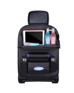 Ryglænstaske til bilsæde med hylde 