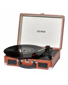 Denver VPL-120BR pladeafspiller med optagefunktion & højtaler 