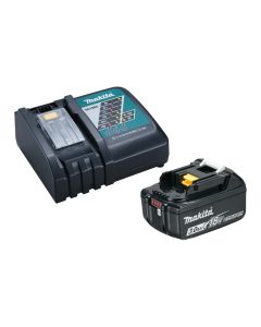 Makita 18 V batteripakke – 3.0 Ah batteri (BL1830B) + oplader (DC18RC)