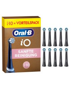 Oral-b iO Gentle Care tandbørstehoveder, 10 stk - Sort