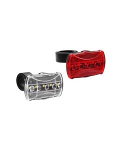 Cykellygtesæt med 5 LED inkl. batterier 