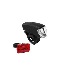 Cykellygtesæt LED med kraftig forlygte