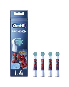 Oral-B Spiderman Tandbørstehoveder 4 stk.
