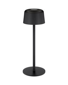 Opladelig LED bordlampe til inde/ude, dæmpbar, 25cm  - Sort