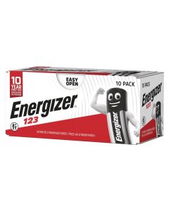 Energizer CR123 lithium batterier - 10 stk.