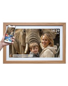 Denver PFF-2162LW digital fotoramme m/ Frameo, 21,5" - Lys træ