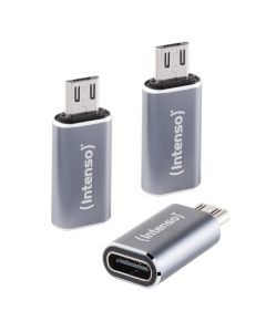 Intenso USB-C til Micro-USB adapter i aluminium - 3 stk.