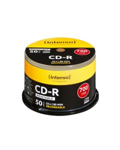 Intenso CD-R 700MB/80 Min. 52x Speed, spindel, printbar - 50 stk.