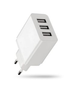 3-stiks USB A-lader 17W