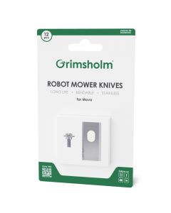 12 knive til MOVA - rustfri stål inkl. skruer