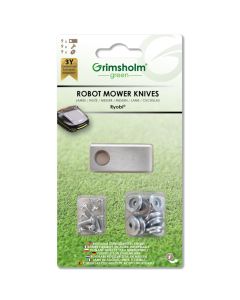 9 knive til Ryobi Roboyagi - rustfri stål inkl. skruer