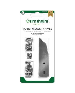 9 knive til AL-KO Robolinho (E models) - rustfri stål inkl. skruer  