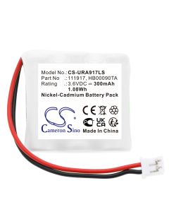 Batteri til nødbelysning URA 3,6V 300mAh Ni-MH