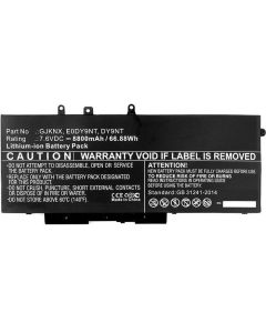Batteri til Dell 62,32Wh 7,6V 8200mAh
