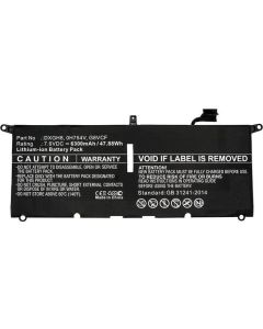 Batteri til Dell 47,88Wh 7,6V 6300mAh
