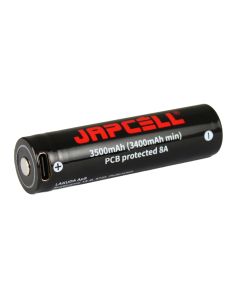 JAPCELL 18650 genopladeligt Li-ION batteri – 3500mAh m/ USB-C stik