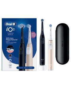 Oral-b iO Series 2 Duo el-tandbørste m/ rejseetui - Sort/Pink