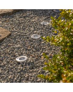 Mini solcelle spotlys til græsplænen - 4 stk.