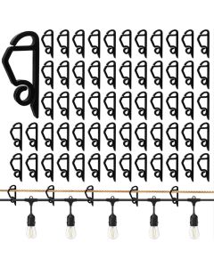 50 stk. tagrendekroge til ophæng af lyskæder