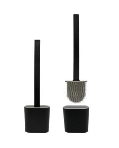 Toiletbørste silikone - sort - plast