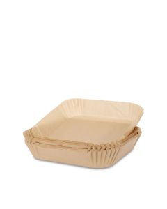 Airfryer papirforme ubleget, kvadratiske 20x20 cm - 100 stk.