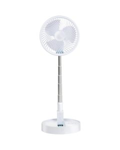 Teleskopisk USB bordventilator, opladelig,  13,5cm