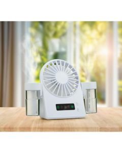 USB bordventilator med befugter, opladelig