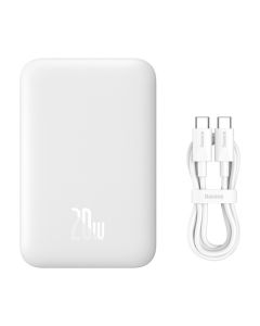 Baseus Powerbank 6.000 mAh, inkl. USB-C kabel, magnetisk fastgørelse