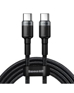 Baseus USB-C 2.0 til USB-C lade- og datakabel, 100W, PD, sort, 2m