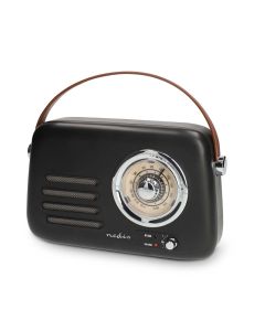 Nedis FM/AM-radio, opladelig, bluetooth, AUX, USB port