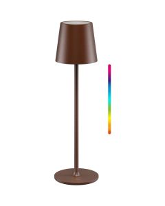 Goobay opladelig LED bordlampe til inde/ude, RGBW, dæmpbar, 38 cm - Kobberfarvet