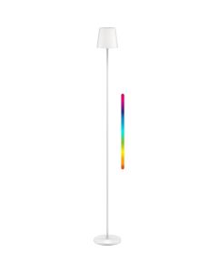 Goobay opladelig LED gulvlampe til inde/ude, RGBW, dæmpbar, 122 cm - Hvid