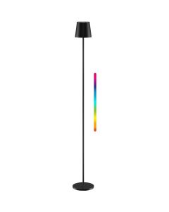 Goobay opladelig LED gulvlampe til inde/ude, RGBW, dæmpbar, 122 cm - Sort