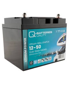 Q-Batteries Lithium batteri 12V 50Ah LiFePO4 (12-50)