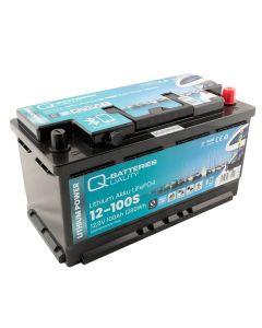 Q-Batteries Lithium batteri 12V 100Ah LiFePO4 med Bluetooth (12-100S)