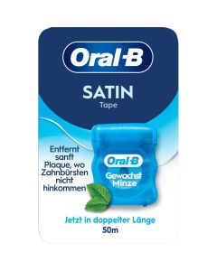 Oral-B Satin Tape Mint tandtråd, vokset, 50 m