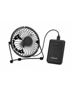 USB-bordventilator med Intenso Powerbank 10.000 mAh