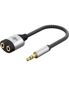 Goobay jack splitter 3,5 mm, 1 han til 2 hun, stereo - 0,18m