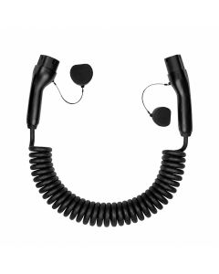 Boult Type 2 Spiral Ladekabel til elbil - 22kW 5m, inkl. taske, sort