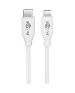 USB-C 2.0 til Lightning lade- og datakabel, MFI, hvid, 0,5m
