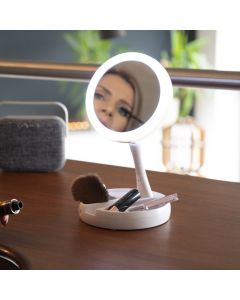 Grundig kosmetikspejl med LED, foldbart