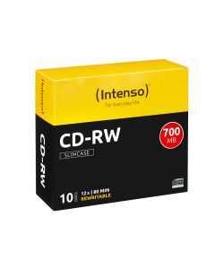 Intenso® CD-RW 700MB/80 Min. 12x Speed - 10 stk. Slim Case