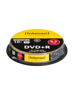 Intenso® DVD+R 8,5GB 8x Speed, Double layer - 10 stk. På spindel (Printbar)